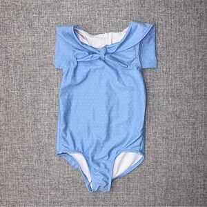 Minnow 2T VGUC blue dot swim suit with sailor collar